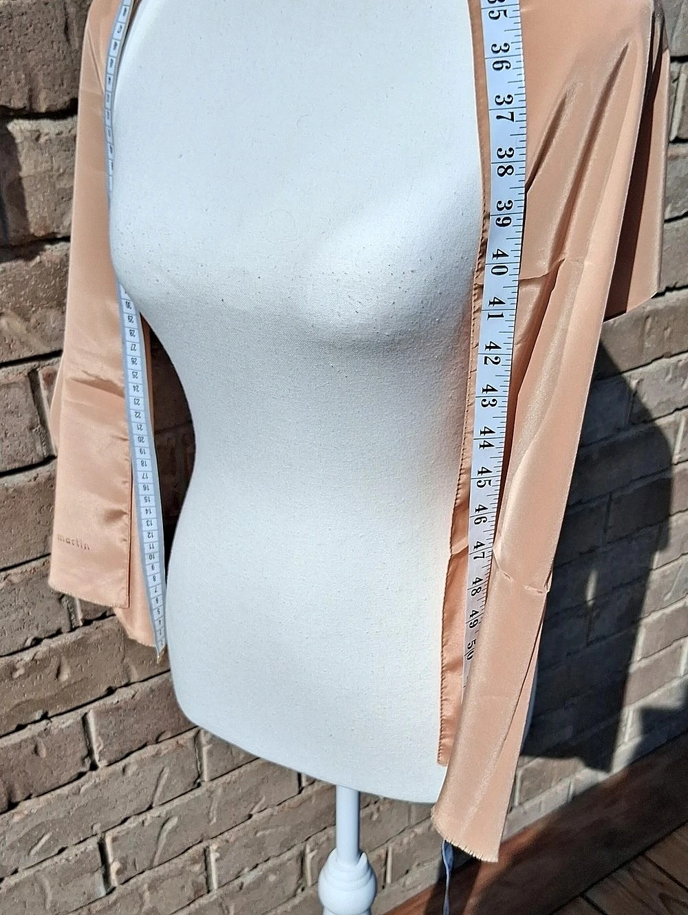 Vintage Monique Martin Tan Rectangular Scarf -  Made In Japan - Picture 5 of 12
